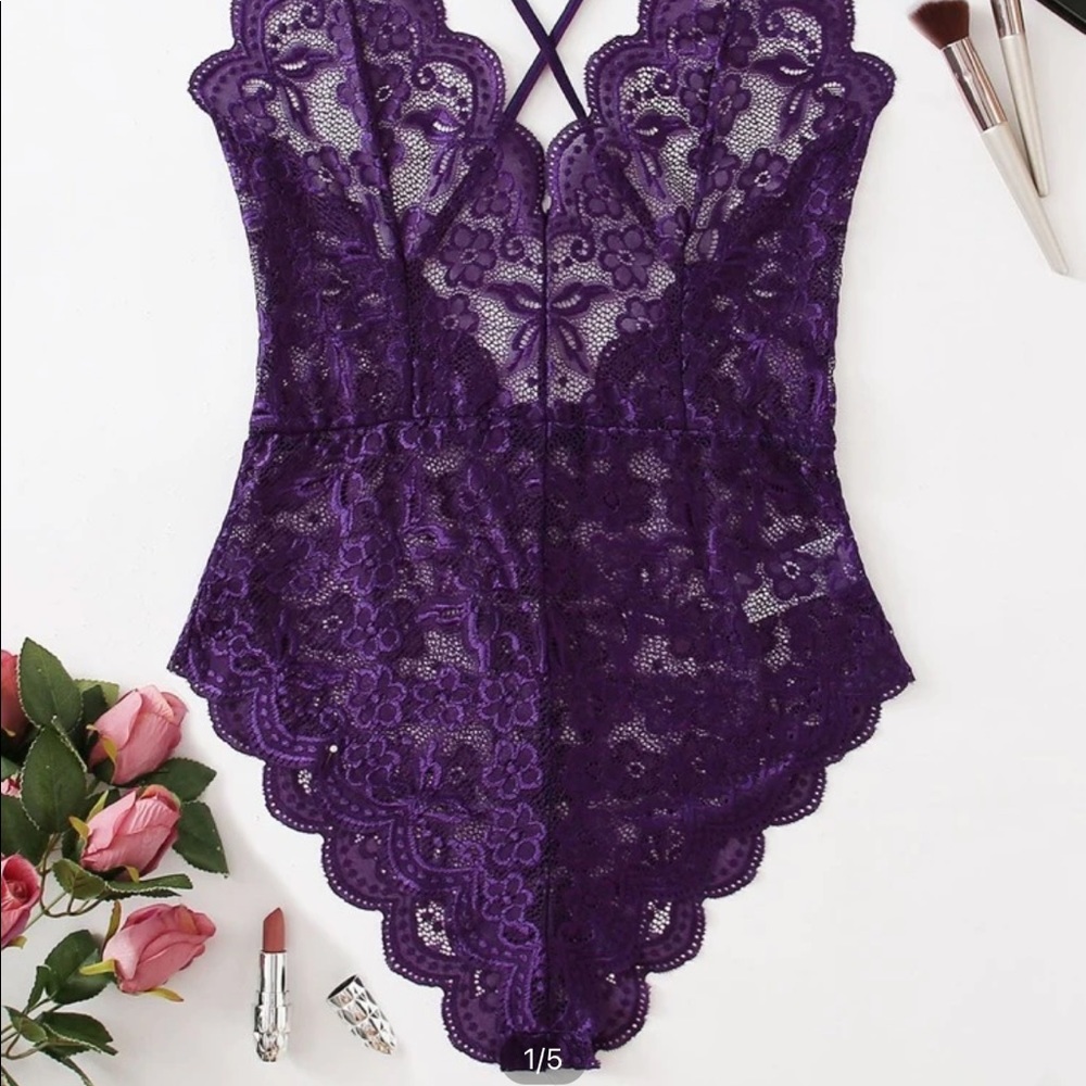 Lace teddy lingerie